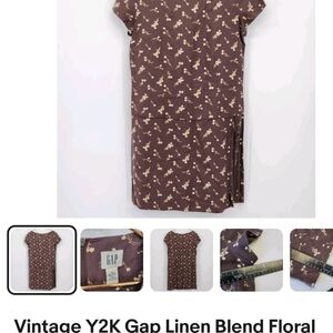 ISO!!! / NOT Selling GAP Dark Brown Floral Dress Y2K